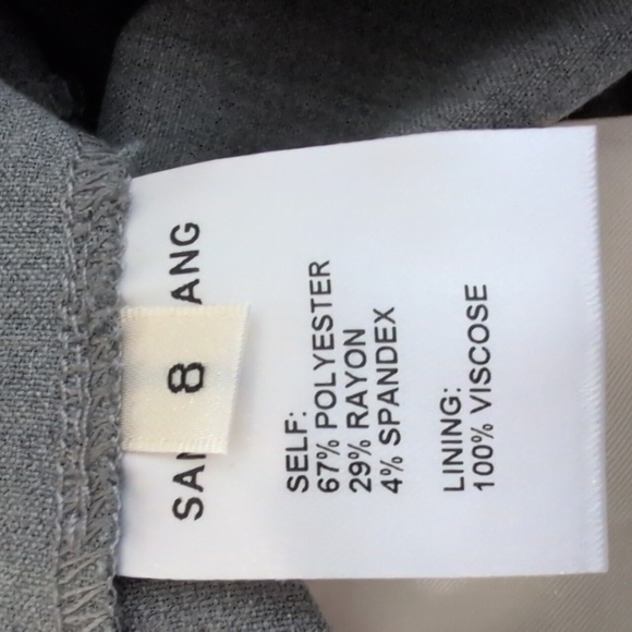 NWOT Sandy Liang Suno Pants Light Grey Size 8 - Picture 9 of 11